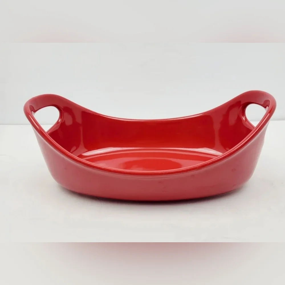 Rachael Ray Casserole Baking Serving Dish 1.25 Quart Red 11.5